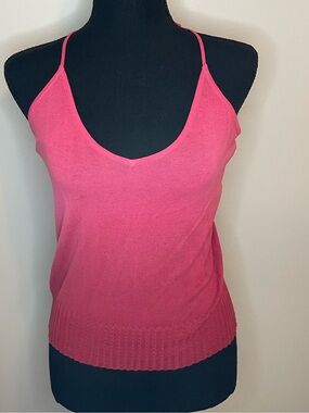 Vintage Guess Ombre Pink Scoop Neck Halter Tie Tank